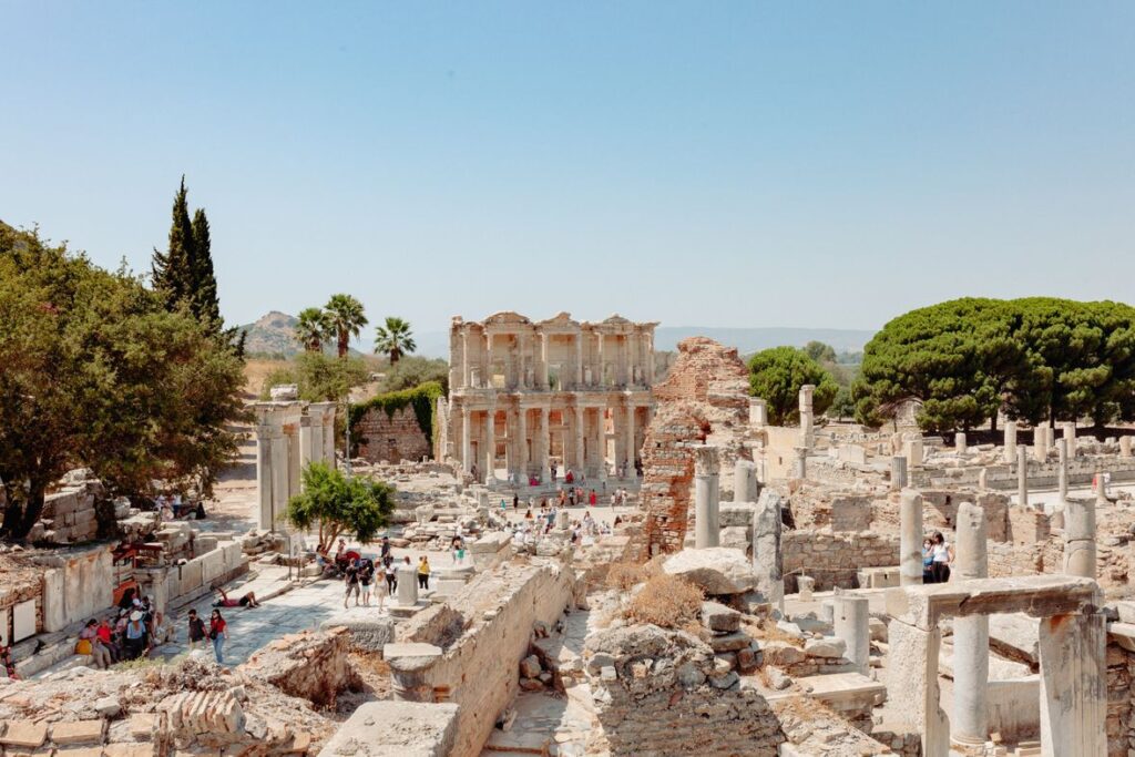 libarary at ephesus in ephesus turkey
