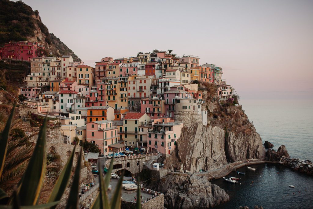 Cinque Terre Italy best sunset views and sunset spot.