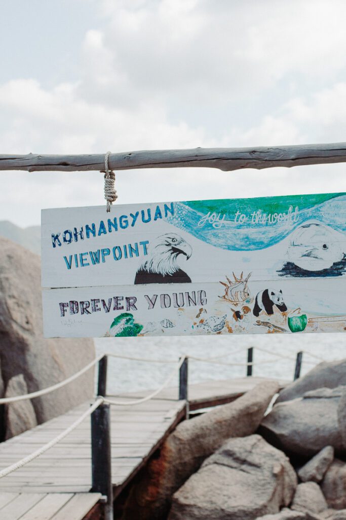 sign for Nang Yuan viewpoint. 