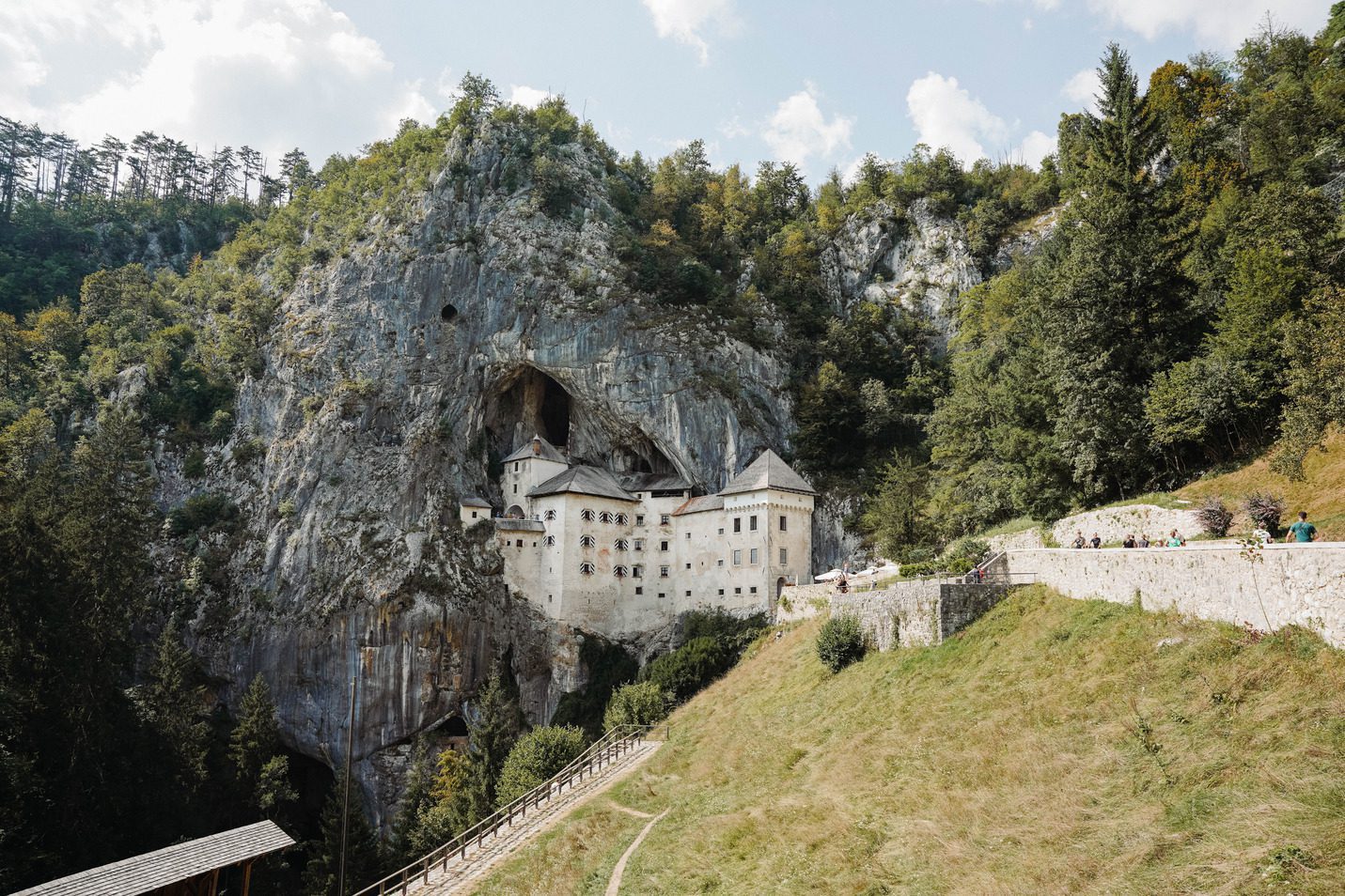 castle build into rocks