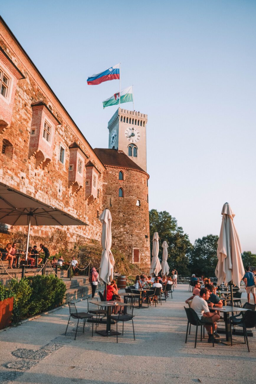 Ljubljana Castle at sunset 
