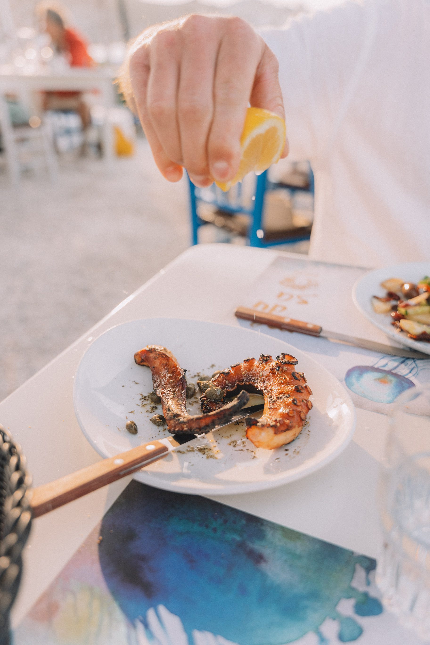 grilled octopus dish