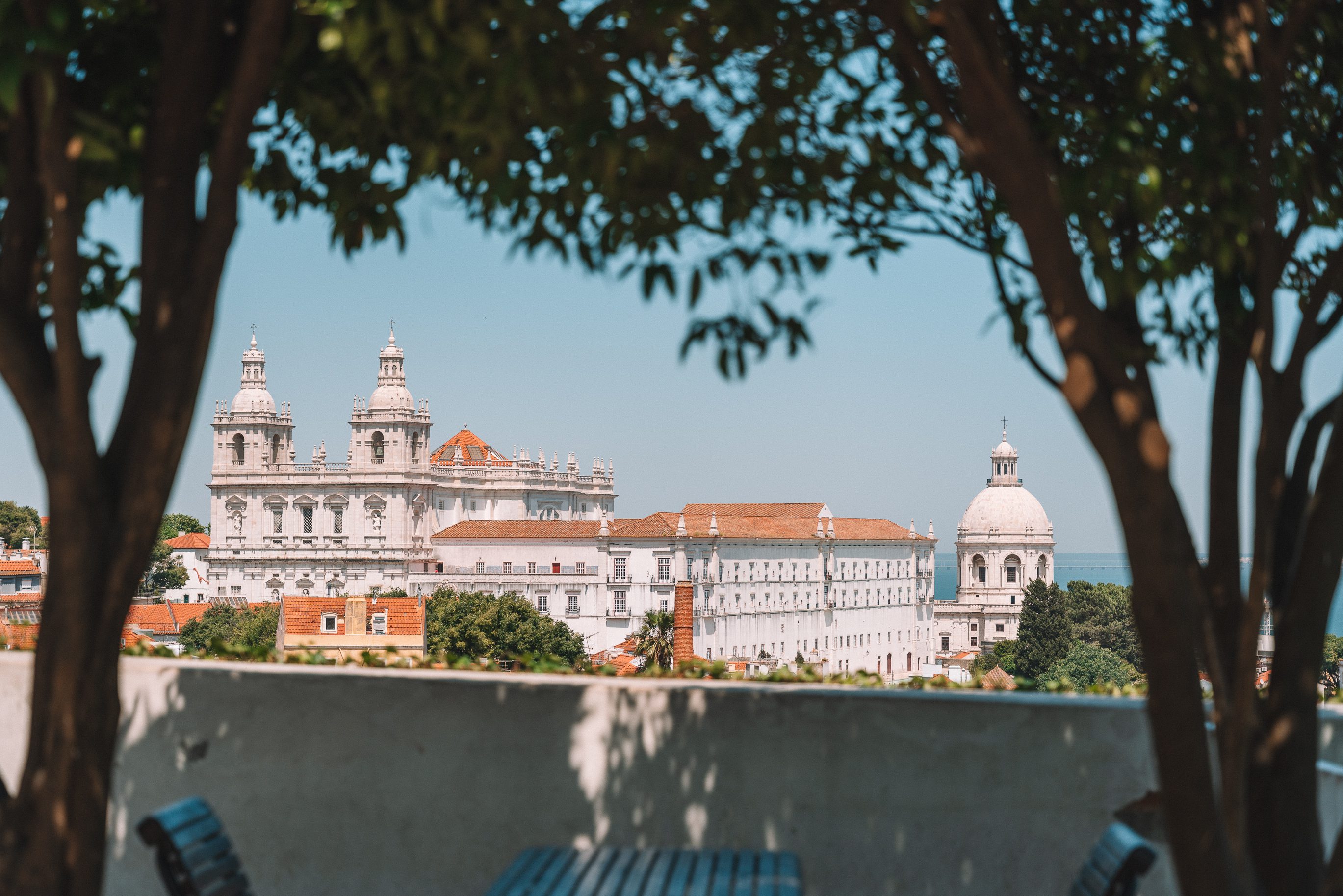view of Alfama skyline in Lisbon