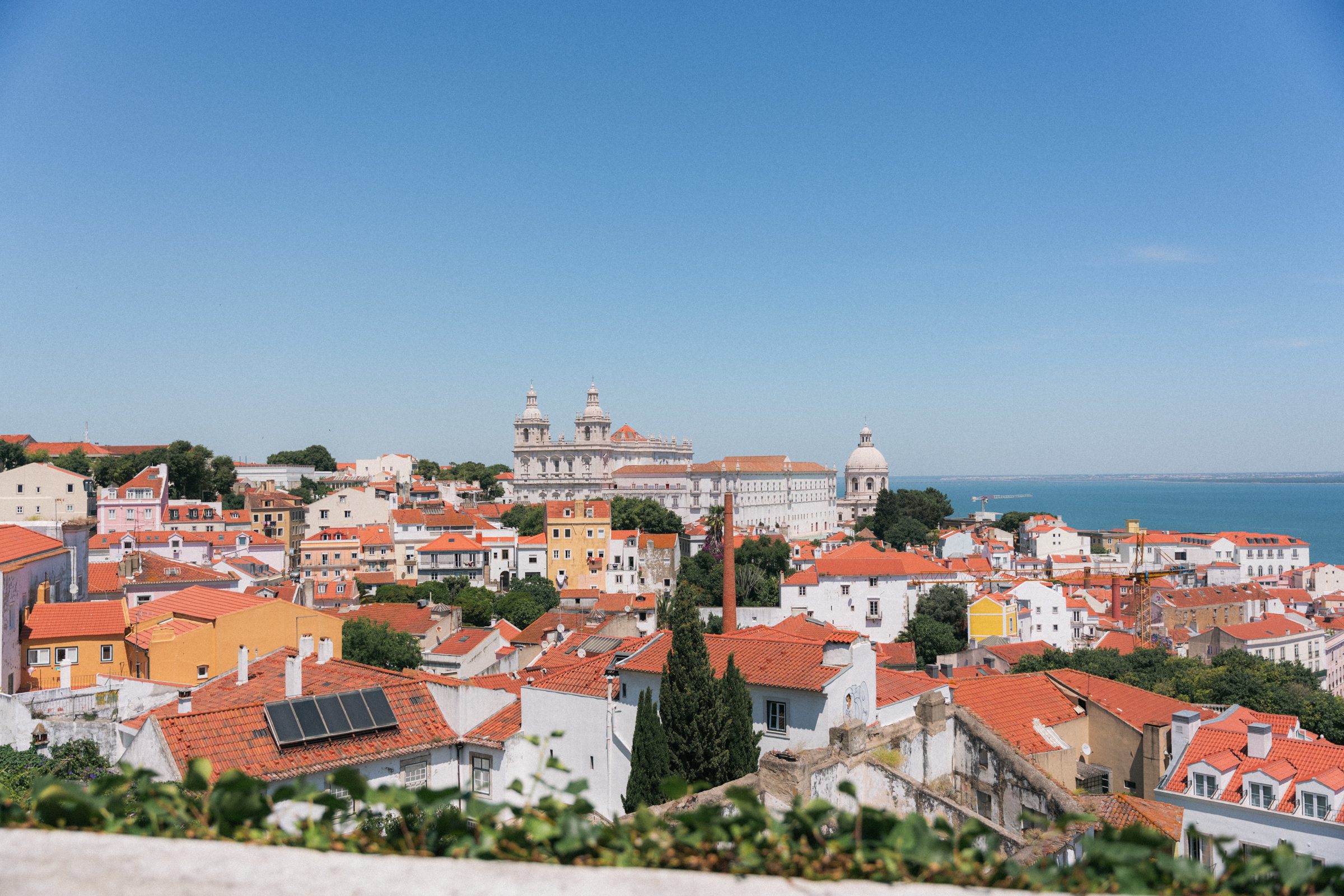 Lisbon skyline and places to visit on 7 day portugal itinerary