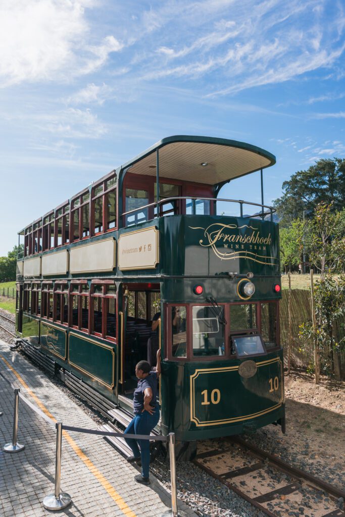 Franschhoek wine tram in Franschhoek South Africa 10 day itinerary