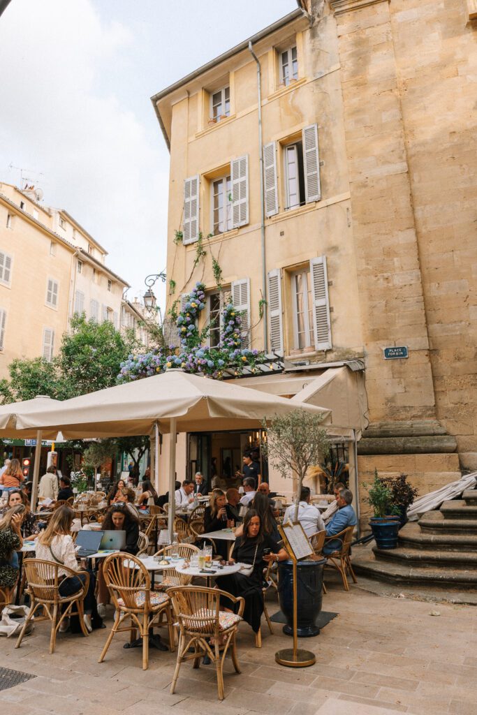 cafe in Aix-en-Provence, France 10 day South of France itinerary